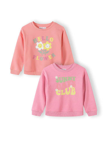 Minoti 2-er Pack Sweatshirt 30FLEECE106 in koralle
