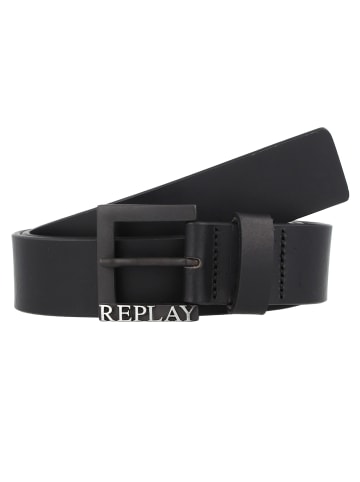 Replay Gürtel Leder in black