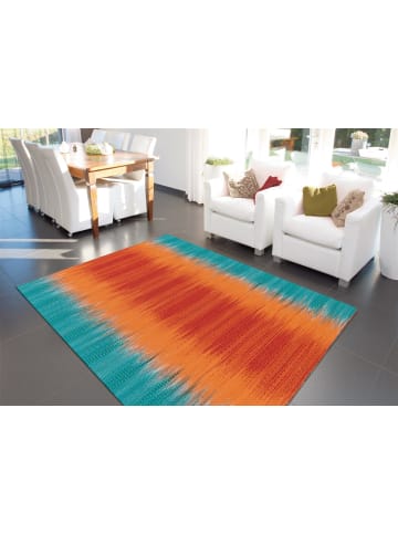 Arte Espina Kurzflor Teppich Sunset 807 in orange - blau - rechteckig