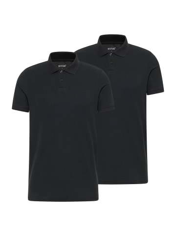 Mustang Poloshirt 2er Pack in Schwarz