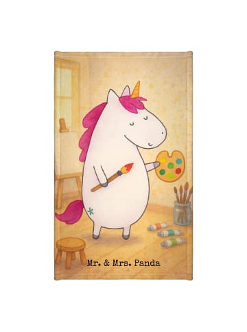Mr. & Mrs. Panda Gästehandtuch Einhorn Künstler Design ohne Spruch in Weiß