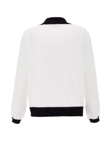 CARNEA Damen Strickjacke in Wollweiss Schwarz