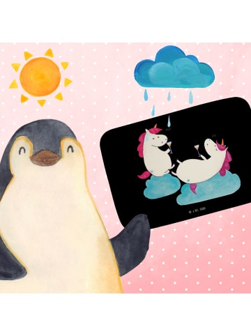 Mr. & Mrs. Panda Badteppich Einhorn Sekt ohne Spruch in Schwarz