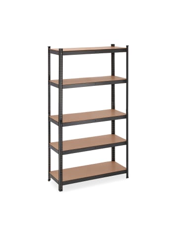 relaxdays 2 x Schwerlastregal in Schwarz - (B)100 x (H)180 x (T)41 cm