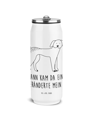 Mr. & Mrs. Panda Getränkedosen Trinkflasche Hund Dogge mit Spruch in Weiß