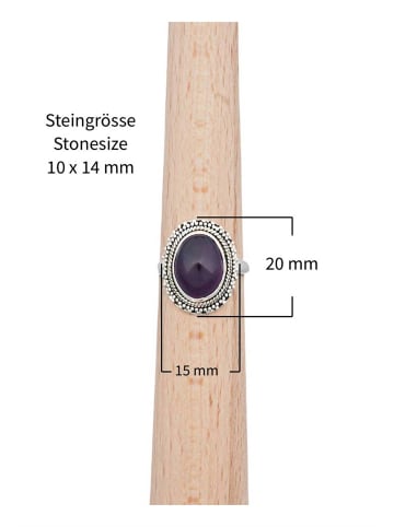 mantraroma 925er Silber - Ringe mit Amethyst