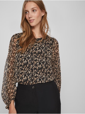 Vila Bluse mit Durchsichtigen Ballonärmeln VIFALIA in Dunkelbraun