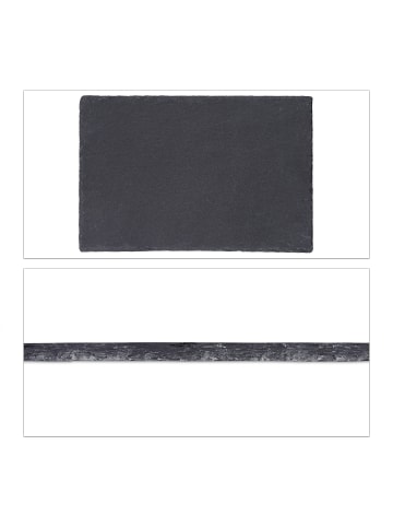 relaxdays 24x Schieferplatte in Anthrazit - (B)26 x (T)16 cm