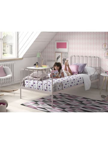58 aufm Kessel METALLBETT Kamenka 205x90x95 aus Metall in rosa