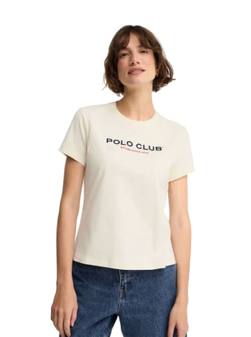 Polo Club T-Shirt EST MINIMAL TITLE TSHIRT W VO in Ecru