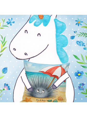 Mr. & Mrs. Panda Zierkissen Seeigel Design ohne Spruch in Weiß