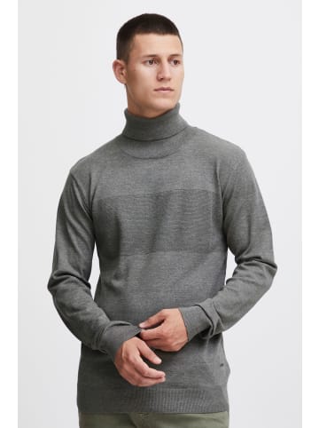 INDICODE Rollkragenpullover IDErnetto 35425MM Rollkragenpulli mit abgesetztem Strickmuster in Grau