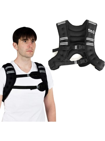 COSTWAY Trainingsweste für Krafttraining 5kg in Schwarz