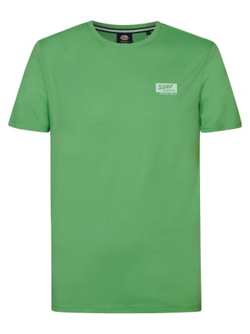 Petrol Industries T-Shirt mit Rückenaufdruck Waikiki Beach in Grün