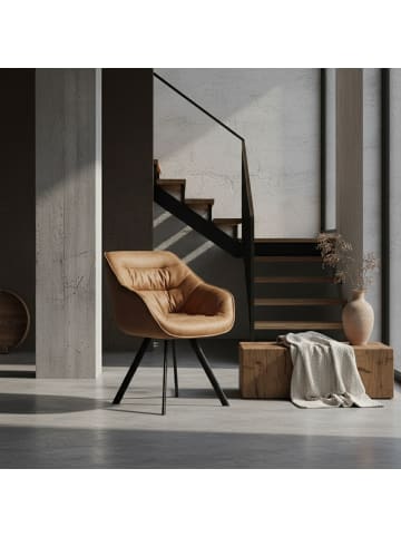 KADIMA DESIGN Esszimmerstuhl Wildlederoptik Gepolstert, Küchenstuhl mit in Beige