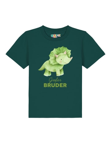 wat? Apparel T-Shirt Dinosaurier 01 Großer Bruder in Dunkelgrün