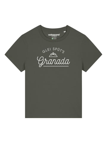 wat? Apparel T-Shirt Glei Spüt's Granada in Khaki