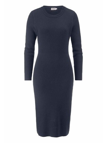Hessnatur Hessnatur Strick Kleid Regular aus Bio-Baumwolle mit Bio-Merinowolle in marine