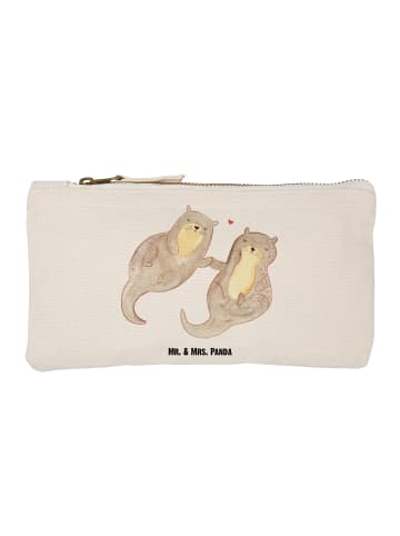 Mr. & Mrs. Panda Waschbeutel Otter Hände halten ohne Spruch in Weiß