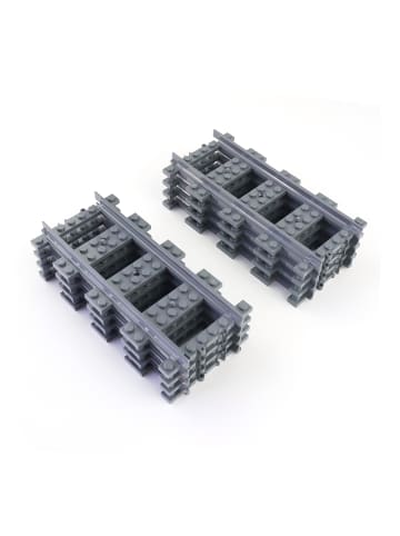 LEGO City Eisenbahn Gerade Dunkelgrau 53401 - ab 3 Jahren in gray