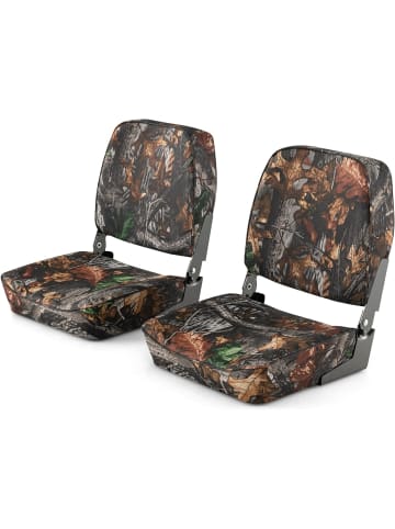 COSTWAY Bootssitz 2er Set Camo in Schwarz