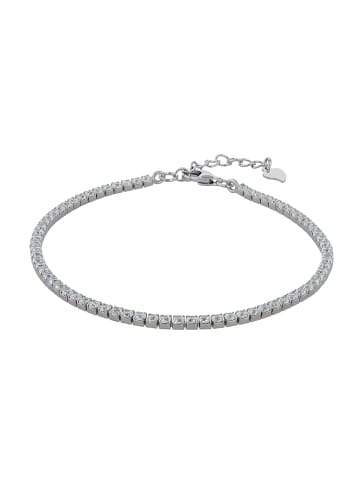 Adeliás Damen Armband aus 925 Silber mit Zirkonia 17 cm in silber