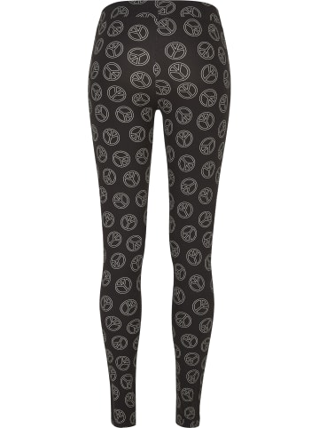 Urban Classics Urban Classics Damen Ladies Soft AOP Leggings in blackpeace