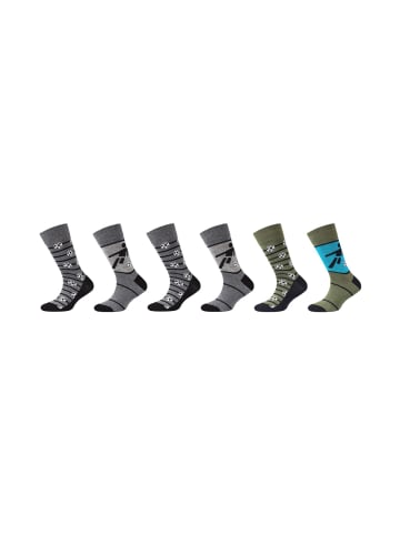 camano Socken 6er Pack ca-soft in dunkelgrau melange