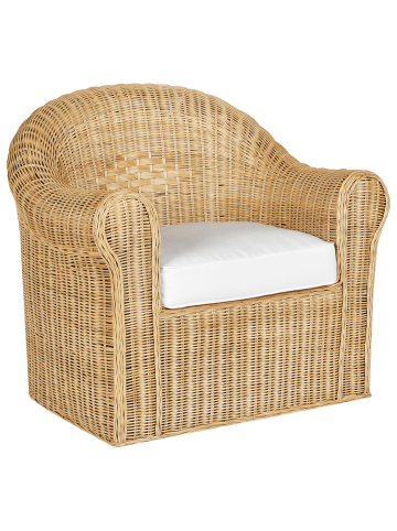 Beliani Sessel LIVADEIA in /Weiß - (W) 90 x (H) 82 x (L) 75 cm
