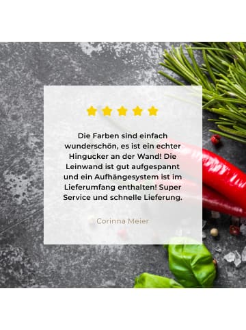 MuchoWow Leinwand Bilder Gewürze