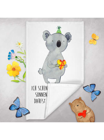 Mr. & Mrs. Panda Gästehandtücher Koala Geschenk mit Spruch in Weiß