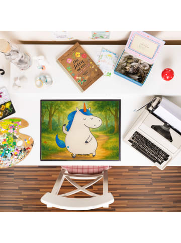 Mr. & Mrs. Panda Schreibunterlage Einhorn Mann Design ohne Spruch in Weiß