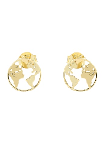 Adeliás Damen Ohrringe – Ohrstecker Unendlichkeitszeichen aus 925 Silber in gold