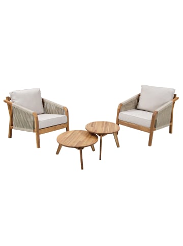 Butlers Loungeset ROPE ISLAND 4-tlg. in Braun