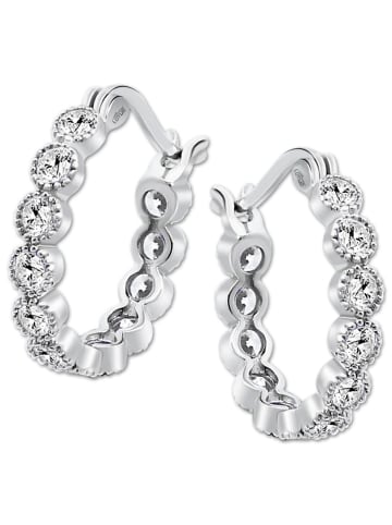 LOTUS silver Ohrringe Silber 925 Sterling Silber Zirkoniastein Creolen