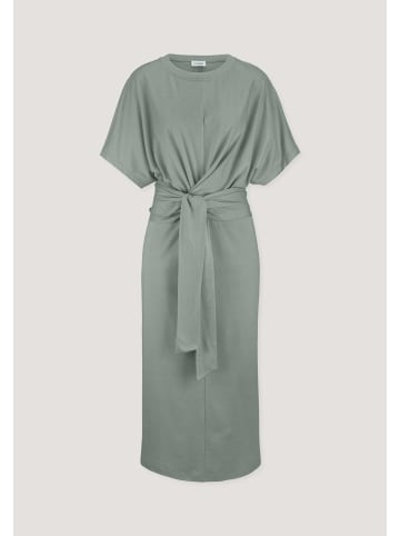 Hessnatur Jersey Kleid Midi in mattgrün