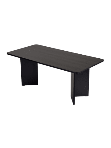 CALICOSY Esstisch LORAN in Schwarzes - (W) 180 x (H) 75 x (L) 90 cm