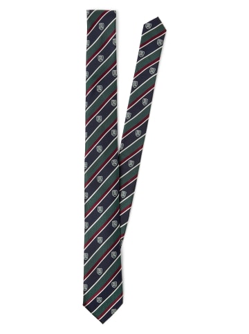 Finshley & Harding London Fliege und Einstecktuch in tanne marine - 0001