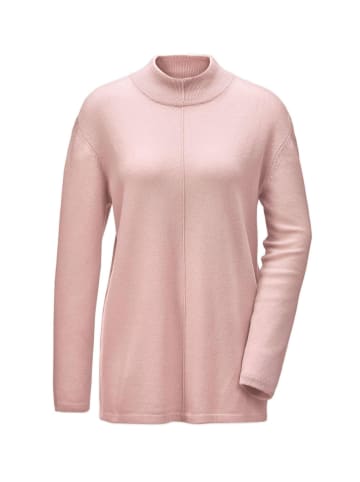 GOLDNER Kaschmirpullover Kuschelweicher Kaschmirpullover mit Kragen in puder