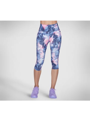 Skechers 3/4-Leggings "GOWALK HW SUMMER ROSE CAPRI" in Blau / Hellrosa