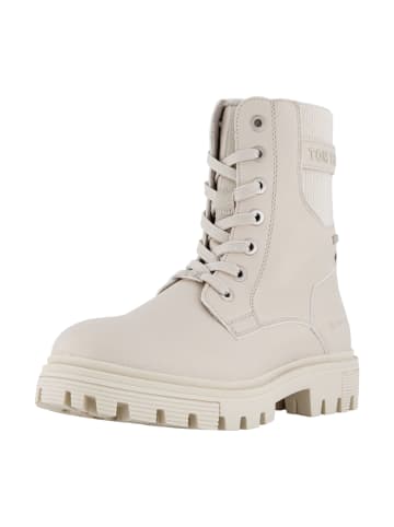 Tom Tailor Schnürboots in Beige