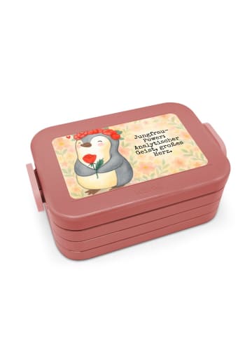 Mr. & Mrs. Panda Bentobox Jungfrau Astrologie Design mit Spruch in Rot Pastell