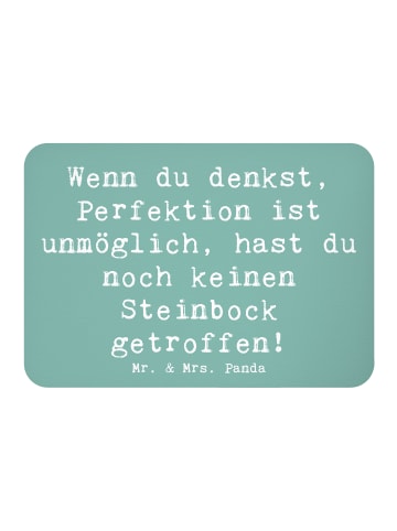 Mr. & Mrs. Panda Magnet Spruch Steinbock Perfektion mit Spruch in Meeresbrise