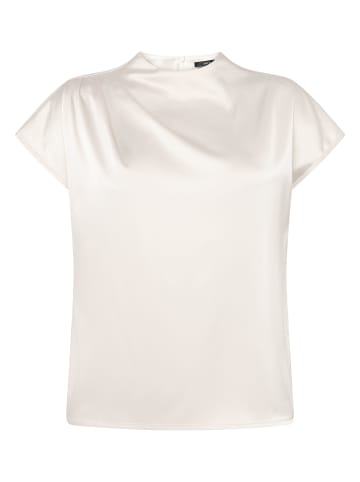 Zero Satin-Bluse mit Kragen in Eggnog