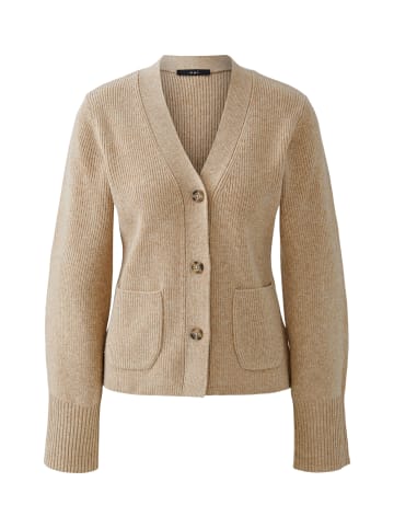 Oui Strickjacke in beigemel