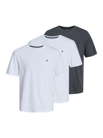 Jack & Jones T-Shirt Essentials in Weiß / dunkelgrau