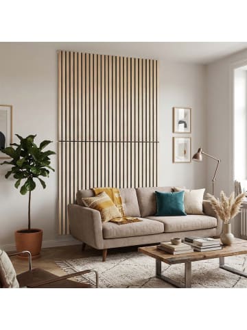 relaxdays 2 x Akustikpaneele in Hellbraun - (B)60 x (H)120 cm