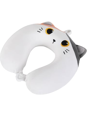i-Total Reisekissen Nackenkissen weich für Nackenstützen Motiv orange Katze