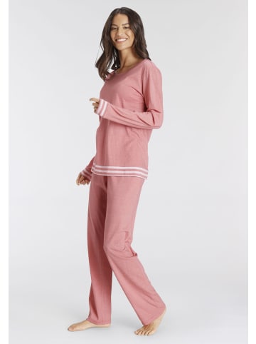 VIVANCE DREAMS Pyjama in altrosa geringelt