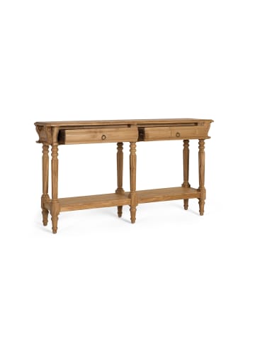 Giner y Colomer Konsolentisch aus massivem Teakholz mit Metallgriffen in Brown